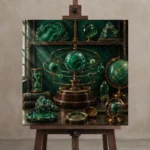 Premium Wall Art Kare Html Edition – NM3-GRN-VC-S-003 displayed on a studio easel