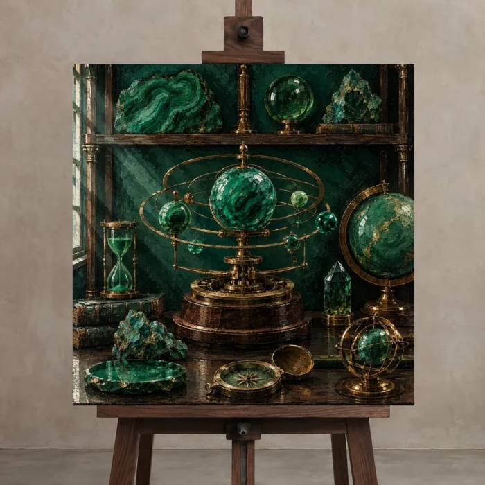 Premium Wall Art Kare Html Edition – NM3-GRN-VC-S-003 displayed on a studio easel
