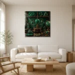 Premium Wall Art Kare Html Edition – NM3-GRN-VC-S-003 styled in a refined neutral interior