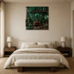 Premium Wall Art Kare Html Edition – NM3-GRN-VC-S-003 showcased in an elegant minimalist interior