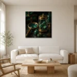 Premium Wall Art Kare Html Edition – NM3-GRN-VC-S-004 styled in a refined neutral interior