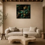 Premium Wall Art Kare Html Edition – NM3-GRN-VC-S-004 presented in a sophisticated home setting