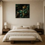 Premium Wall Art Kare Html Edition – NM3-GRN-VC-S-004 showcased in an elegant minimalist interior