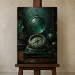 Premium Wall Art Dikey Html Edition – NM3-GRN-VC-V-001 displayed on a studio easel