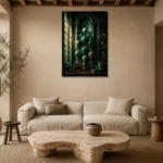 Premium Wall Art Dikey Html Edition – NM3-GRN-VC-V-002 presented in a sophisticated home setting