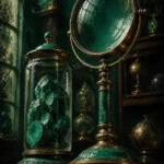 Verdant Portrait Magnifying Glass Green Home Office Wall Art