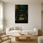 Premium Wall Art Dikey Html Edition – NM3-GRN-VC-V-005 styled in a refined neutral interior