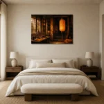 Premium Wall Art Yatay Html Edition – NM3-ORG-AL-H-001 showcased in an elegant minimalist interior