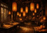 Lantern Salon Cluster Of Amber Lanterns Orange Living Room Wall Art