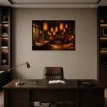 Premium Wall Art Yatay Html Edition – NM3-ORG-AL-H-002 displayed in a contemporary gallery-inspired room