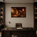 Premium Wall Art Yatay Html Edition – NM3-ORG-AL-H-003 displayed in a contemporary gallery-inspired room