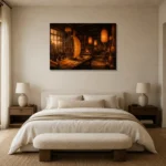 Premium Wall Art Yatay Html Edition – NM3-ORG-AL-H-003 showcased in an elegant minimalist interior