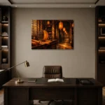 Premium Wall Art Yatay Html Edition – NM3-ORG-AL-H-005 displayed in a contemporary gallery-inspired room