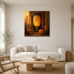 Premium Wall Art Kare Html Edition – NM3-ORG-AL-S-001 styled in a refined neutral interior