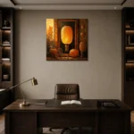 Premium Wall Art Kare Html Edition – NM3-ORG-AL-S-001 displayed in a contemporary gallery-inspired room