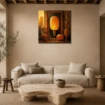 Premium Wall Art Kare Html Edition – NM3-ORG-AL-S-001 presented in a sophisticated home setting
