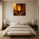 Premium Wall Art Kare Html Edition – NM3-ORG-AL-S-001 showcased in an elegant minimalist interior