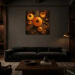 Premium Wall Art Kare Html Edition – NM3-ORG-AL-S-002 shown in a warm modern interior