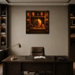 Premium Wall Art Kare Html Edition – NM3-ORG-AL-S-003 displayed in a contemporary gallery-inspired room