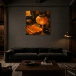 Premium Wall Art Kare Html Edition – NM3-ORG-AL-S-004 shown in a warm modern interior