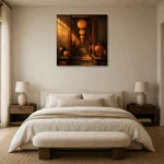 Premium Wall Art Kare Html Edition – NM3-ORG-AL-S-005 showcased in an elegant minimalist interior