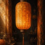 Lantern Sentinel Tall Paper Lantern Orange Bedroom Wall Art