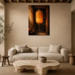 Premium Wall Art Dikey Html Edition – NM3-ORG-AL-V-001 presented in a sophisticated home setting