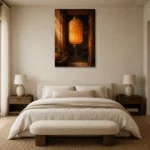 Premium Wall Art Dikey Html Edition – NM3-ORG-AL-V-001 showcased in an elegant minimalist interior