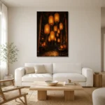 Premium Wall Art Dikey Html Edition – NM3-ORG-AL-V-002 styled in a refined neutral interior