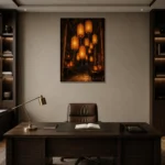 Premium Wall Art Dikey Html Edition – NM3-ORG-AL-V-002 displayed in a contemporary gallery-inspired room