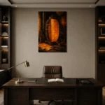 Premium Wall Art Dikey Html Edition – NM3-ORG-AL-V-003 displayed in a contemporary gallery-inspired room
