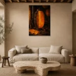 Premium Wall Art Dikey Html Edition – NM3-ORG-AL-V-003 presented in a sophisticated home setting