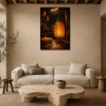 Premium Wall Art Dikey Html Edition – NM3-ORG-AL-V-004 presented in a sophisticated home setting