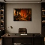 Premium Wall Art Yatay Html Edition – NM3-ORG-BO-H-001 displayed in a contemporary gallery-inspired room