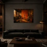 Premium Wall Art Yatay Html Edition – NM3-ORG-BO-H-001 shown in a warm modern interior