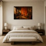Premium Wall Art Yatay Html Edition – NM3-ORG-BO-H-001 showcased in an elegant minimalist interior