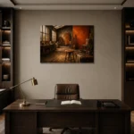 Premium Wall Art Yatay Html Edition – NM3-ORG-BO-H-002 displayed in a contemporary gallery-inspired room