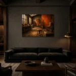 Premium Wall Art Yatay Html Edition – NM3-ORG-BO-H-002 shown in a warm modern interior
