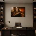 Premium Wall Art Yatay Html Edition – NM3-ORG-BO-H-004 displayed in a contemporary gallery-inspired room