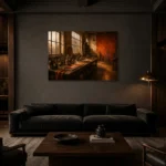 Premium Wall Art Yatay Html Edition – NM3-ORG-BO-H-004 shown in a warm modern interior