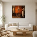 Premium Wall Art Kare Html Edition – NM3-ORG-BO-S-001 styled in a refined neutral interior