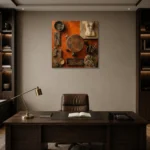 Premium Wall Art Kare Html Edition – NM3-ORG-BO-S-002 displayed in a contemporary gallery-inspired room
