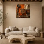 Premium Wall Art Kare Html Edition – NM3-ORG-BO-S-002 presented in a sophisticated home setting