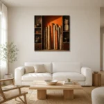 Premium Wall Art Kare Html Edition – NM3-ORG-BO-S-003 styled in a refined neutral interior