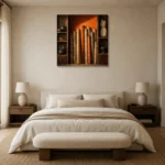 Premium Wall Art Kare Html Edition – NM3-ORG-BO-S-003 showcased in an elegant minimalist interior