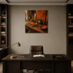 Premium Wall Art Kare Html Edition – NM3-ORG-BO-S-004 displayed in a contemporary gallery-inspired room