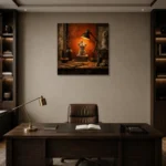 Premium Wall Art Kare Html Edition – NM3-ORG-BO-S-005 displayed in a contemporary gallery-inspired room