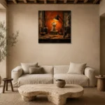 Premium Wall Art Kare Html Edition – NM3-ORG-BO-S-005 presented in a sophisticated home setting