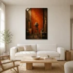 Premium Wall Art Dikey Html Edition – NM3-ORG-BO-V-002 styled in a refined neutral interior