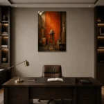 Premium Wall Art Dikey Html Edition – NM3-ORG-BO-V-002 displayed in a contemporary gallery-inspired room